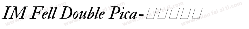 IM Fell Double Pica字体转换
